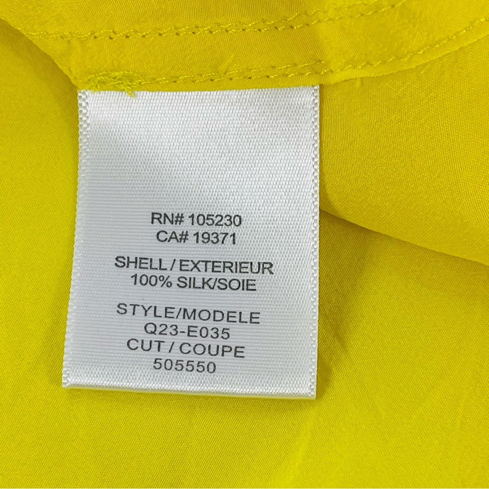 Equipment Yellow Long Sleeve Button-Up Blouse - Picture 3 of 11